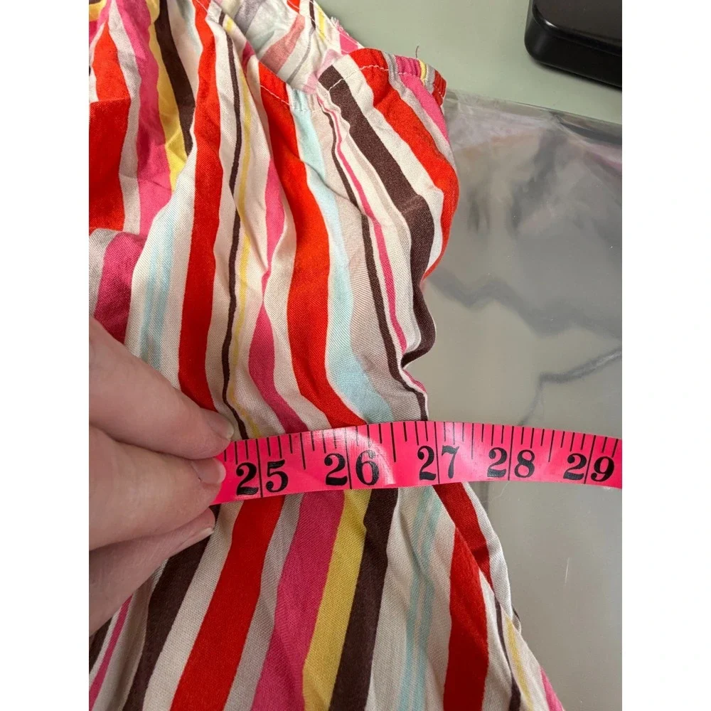 Torrid Dress Women's Size 3 Orange‎ Striped Sleevless Festival Eclectic Vacation